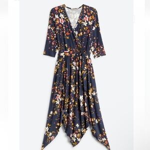 Loveappella Multicolor Floral Asymmetrical Dress